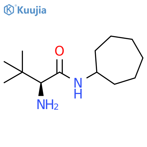 Butanamide, 2-amino-N-cycloheptyl-3,3-dimethyl-, (2S)- structure