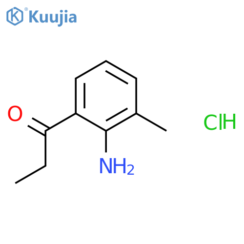 1-(2-Amino-3-methylphenyl)propan-1-one;hydrochloride structure