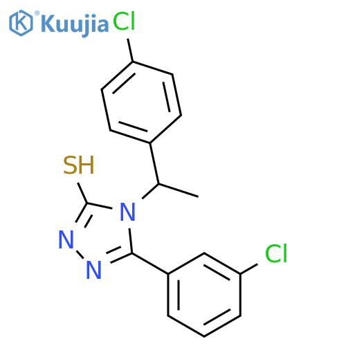 5-(3-Chlorophenyl)-4-1-(4-chlorophenyl)ethyl-4H-1,2,4-triazole-3-thiol structure