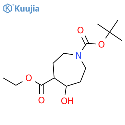 1-tert-Butyl 4-ethyl 5-hydroxyazepane-1,4-dicarboxylate structure