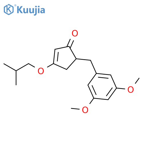 2-Cyclopenten-1-one,5-[(3,5-dimethoxyphenyl)methyl]-3-(2-methylpropoxy)- structure