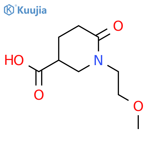 1-(2-Methoxyethyl)-6-oxopiperidine-3-carboxylic acid structure