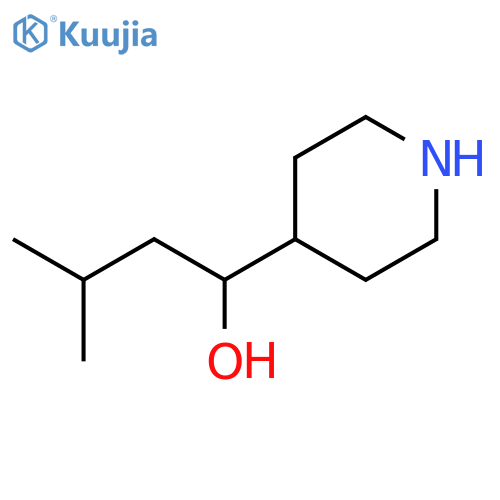 3-methyl-1-piperidin-4-ylbutan-1-ol structure