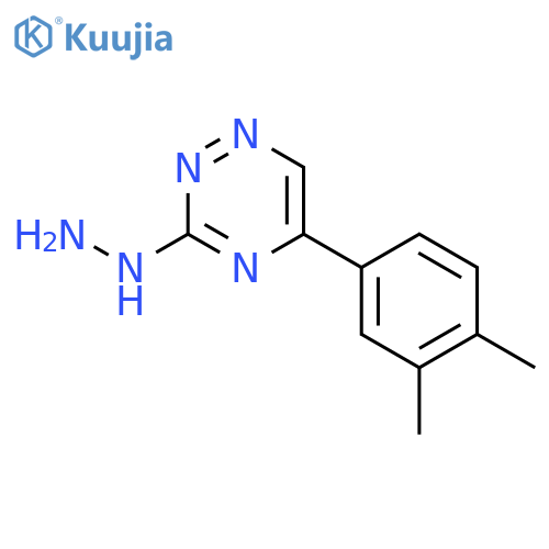 5-(3,4-dimethylphenyl)-3-hydrazino-1,2,4-triazine structure