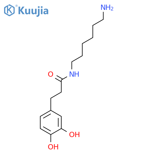 BENZENEPROPANAMIDE, N-(6-AMINOHEXYL)-3,4-DIHYDROXY- structure
