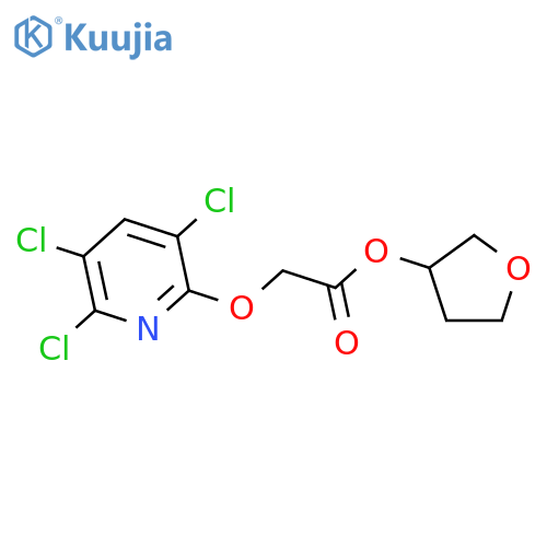 Acetic acid, [(3,5,6-trichloro-2-pyridinyl)oxy]-, tetrahydro-3-furanyl ester structure