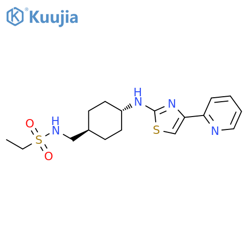 Ethanesulfonamide,N-[[trans-4-[[4-(2-pyridinyl)-2-thiazolyl]amino]cyclohexyl]methyl]- structure