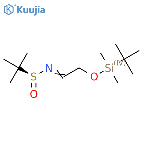 (S,E)-N-(2-((tert-Butyldimethylsilyl)oxy)ethylidene)-2-methylpropane-2-sulfinamide structure