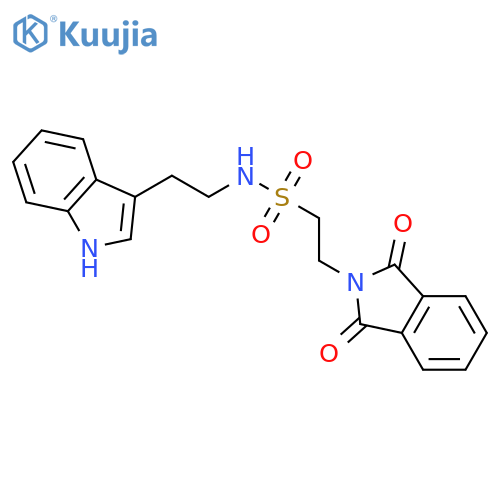 2-(1,3-dioxo-2,3-dihydro-1H-isoindol-2-yl)-N-2-(1H-indol-3-yl)ethylethane-1-sulfonamide structure