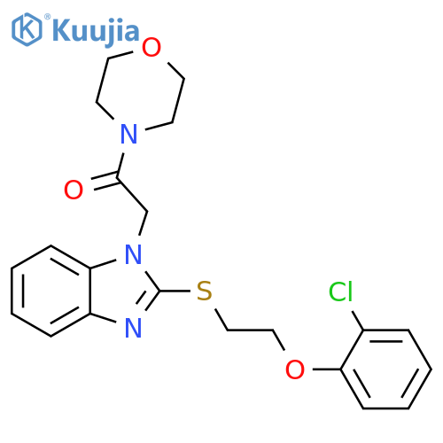 2-(2-{2-(2-chlorophenoxy)ethylsulfanyl}-1H-1,3-benzodiazol-1-yl)-1-(morpholin-4-yl)ethan-1-one structure