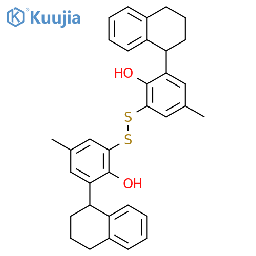 Phenol, 2,2'-dithiobis[4-methyl-6-(1,2,3,4-tetrahydronaphthalenyl)- structure