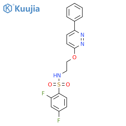 2,4-difluoro-N-{2-(6-phenylpyridazin-3-yl)oxyethyl}benzene-1-sulfonamide structure