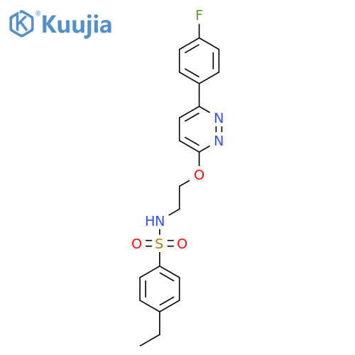 4-ethyl-N-(2-{6-(4-fluorophenyl)pyridazin-3-yloxy}ethyl)benzene-1-sulfonamide structure