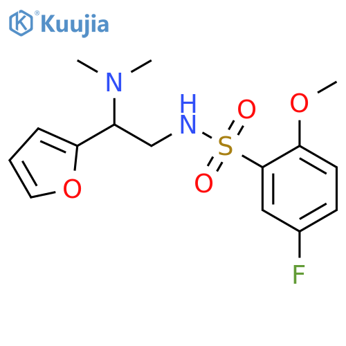 N-2-(dimethylamino)-2-(furan-2-yl)ethyl-5-fluoro-2-methoxybenzene-1-sulfonamide structure