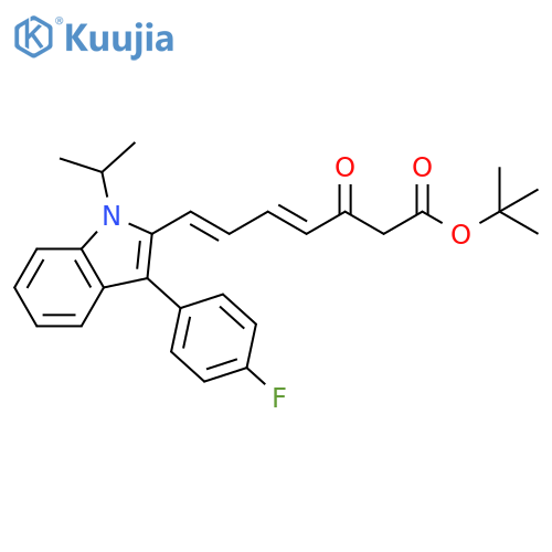 Fluvastatin 3-Oxo-4,6-diene O-tert-Butyl Ester structure