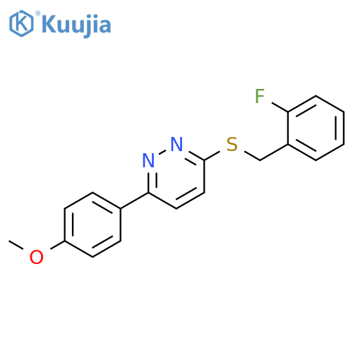 3-{(2-fluorophenyl)methylsulfanyl}-6-(4-methoxyphenyl)pyridazine structure