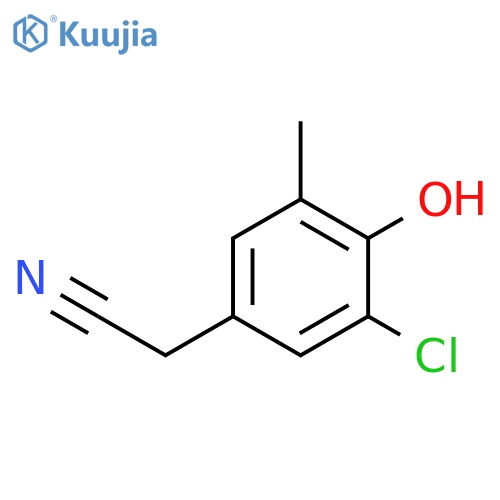 2-(3-chloro-4-hydroxy-5-methylphenyl)acetonitrile structure