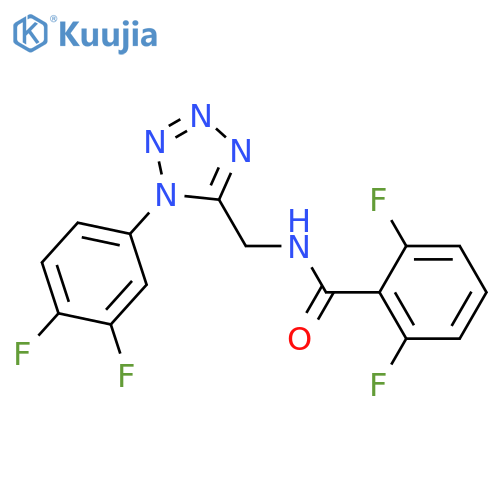 N-{1-(3,4-difluorophenyl)-1H-1,2,3,4-tetrazol-5-ylmethyl}-2,6-difluorobenzamide structure
