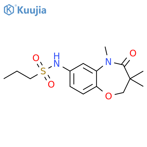 N-(3,3,5-trimethyl-4-oxo-2,3,4,5-tetrahydro-1,5-benzoxazepin-7-yl)propane-1-sulfonamide structure