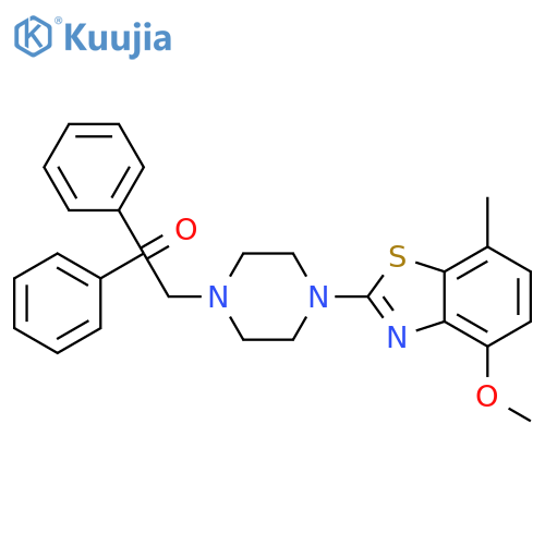 1-4-(4-methoxy-7-methyl-1,3-benzothiazol-2-yl)piperazin-1-yl-2,2-diphenylethan-1-one structure