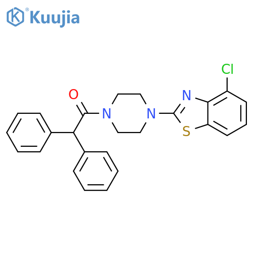 1-4-(4-chloro-1,3-benzothiazol-2-yl)piperazin-1-yl-2,2-diphenylethan-1-one structure