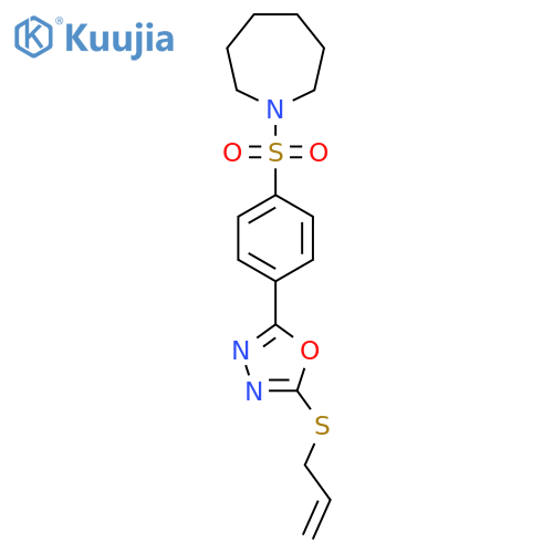1-{4-5-(prop-2-en-1-ylsulfanyl)-1,3,4-oxadiazol-2-ylbenzenesulfonyl}azepane structure