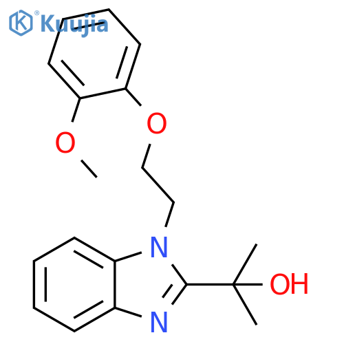 2-{1-2-(2-methoxyphenoxy)ethyl-1H-1,3-benzodiazol-2-yl}propan-2-ol structure