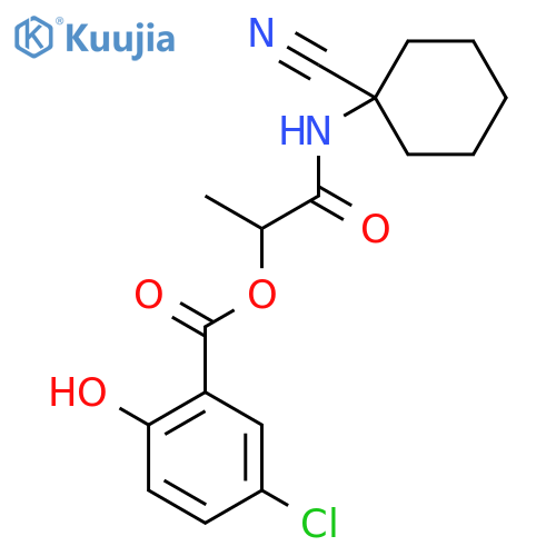 1-[(1-Cyanocyclohexyl)carbamoyl]ethyl 5-chloro-2-hydroxybenzoate structure