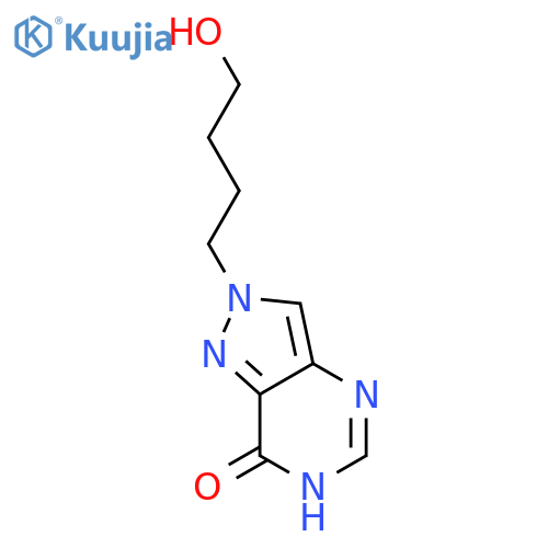 7H-Pyrazolo[4,3-d]pyrimidin-7-one, 2,6-dihydro-2-(4-hydroxybutyl)- structure