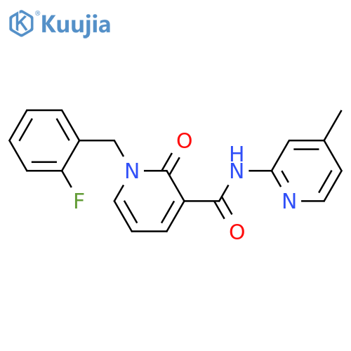 1-(2-fluorophenyl)methyl-N-(4-methylpyridin-2-yl)-2-oxo-1,2-dihydropyridine-3-carboxamide structure