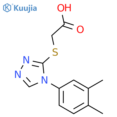 2-{4-(3,4-Dimethylphenyl)-4H-1,2,4-triazol-3-ylsulfanyl}acetic Acid structure