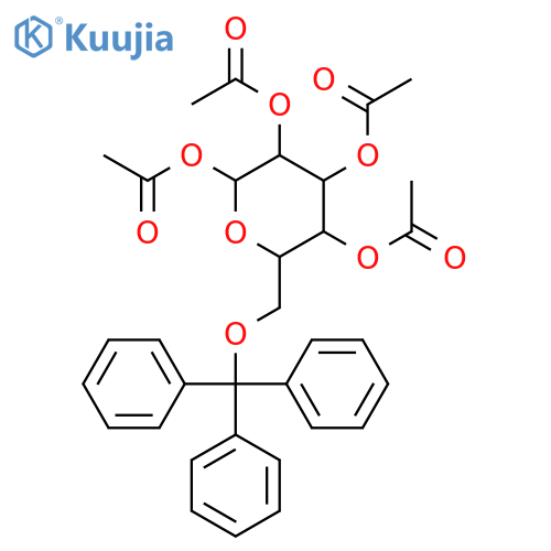 1,2,3,4-Tetra-O-acetyl-6-O-trityl-b-D-mannopyranose structure