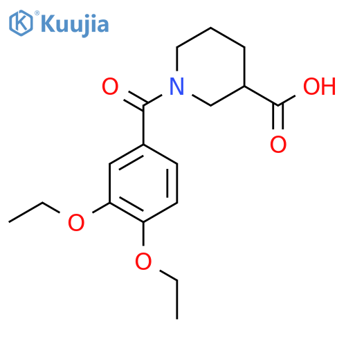 1-(3,4-Diethoxybenzoyl)piperidine-3-carboxylic acid structure