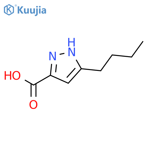 5-butyl-1H-Pyrazole-3-carboxylic acid structure