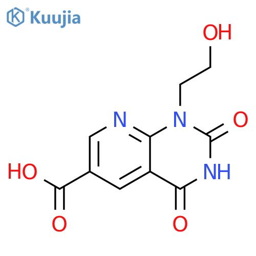 1-(2-hydroxyethyl)-2,4-dioxo-1H,2H,3H,4H-pyrido2,3-dpyrimidine-6-carboxylic acid structure