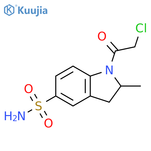 1-(2-chloroacetyl)-2-methyl-2,3-dihydro-1H-indole-5-sulfonamide structure