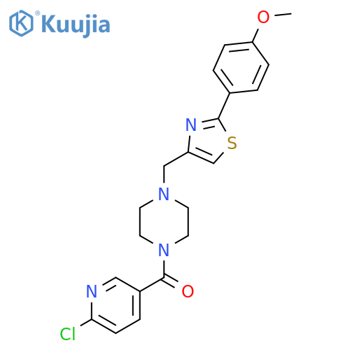 1-(6-Chloropyridine-3-carbonyl)-4-{[2-(4-methoxyphenyl)-1,3-thiazol-4-yl]methyl}piperazine structure