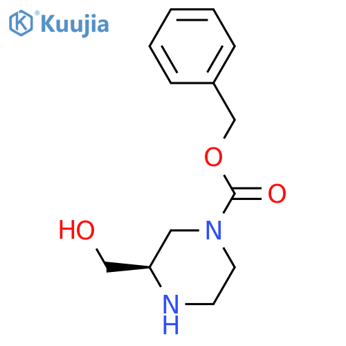 Benzyl (3R)-3-(hydroxymethyl)piperazine-1-carboxylate structure