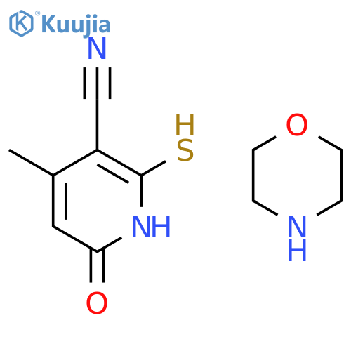 4-methyl-6-oxo-2-sulfanyl-1H-pyridine-3-carbonitrile;morpholine structure