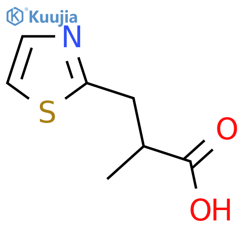 2-methyl-3-(1,3-thiazol-2-yl)propanoic acid structure