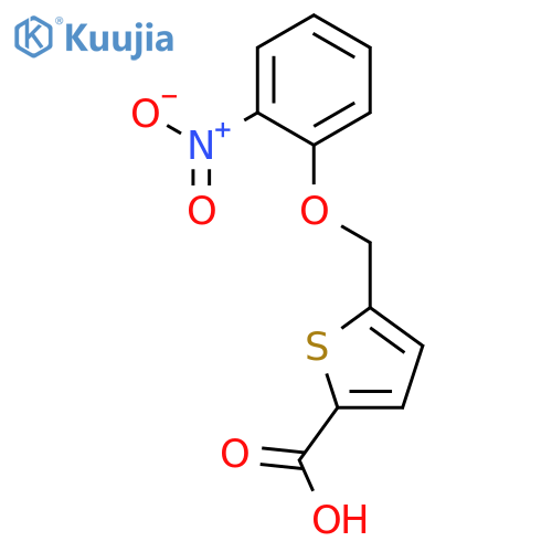 5-((2-Nitrophenoxy)methyl)thiophene-2-carboxylic acid structure