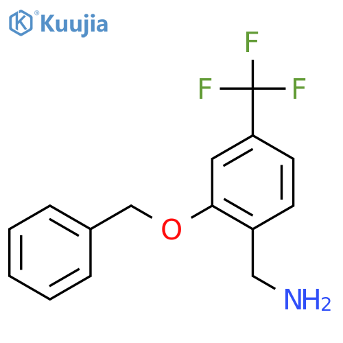 (2-(Benzyloxy)-4-(trifluoromethyl)phenyl)methanamine structure