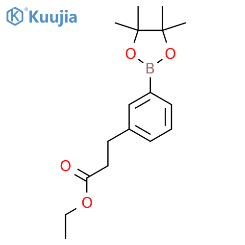 Ethyl 3-[3-(4,4,5,5-tetramethyl-1,3,2-dioxaborolan-2-yl)phenyl]propanoate structure