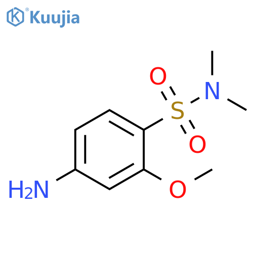 4-amino-2-methoxy-N,N-dimethylbenzene-1-sulfonamide structure