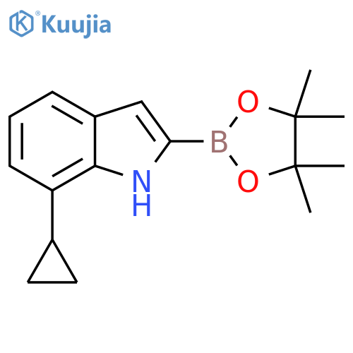 7-Cyclopropyl-2-(4,4,5,5-tetramethyl-1,3,2-dioxaborolan-2-yl)-1H-indole structure