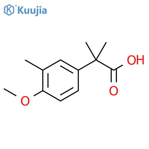 2-(4-methoxy-3-methylphenyl)-2-methylpropanoic acid structure