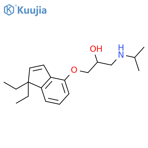 2-Propanol, 1-[(1,1-diethyl-1H-inden-4-yl)oxy]-3-[(1-methylethyl)amino]- structure