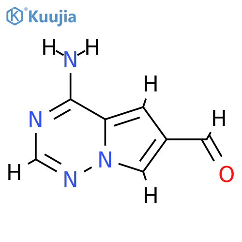 4-aminopyrrolo[2,1-f][1,2,4]triazine-6-carbaldehyde structure