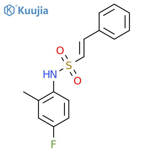 N-(4-fluoro-2-methylphenyl)-2-phenylethene-1-sulfonamide structure