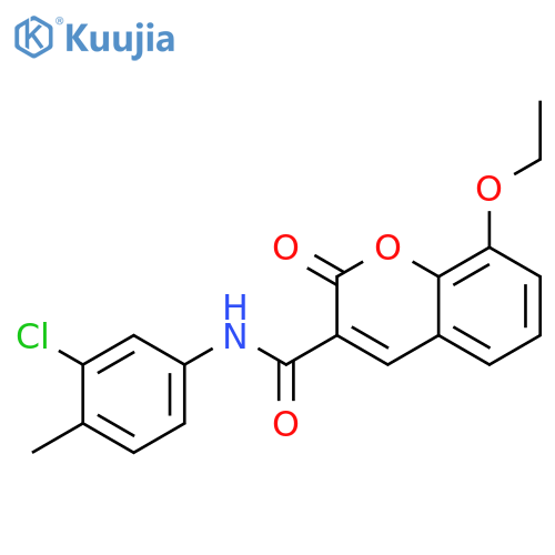 N-(3-chloro-4-methylphenyl)-8-ethoxy-2-oxo-2H-chromene-3-carboxamide structure
